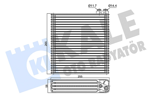 Evaporator, air conditioning (350150)