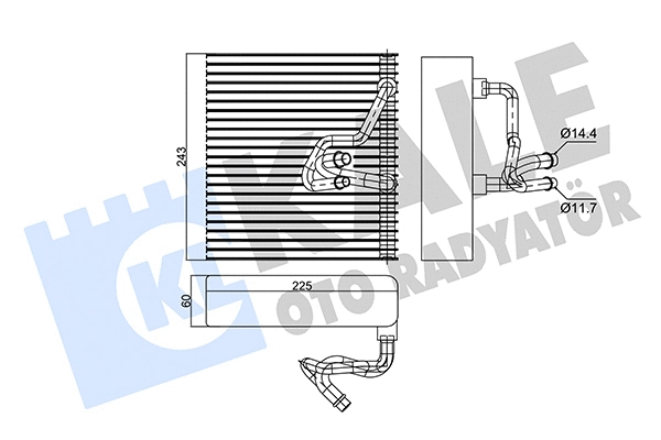 Evaporator, air conditioning (350035)