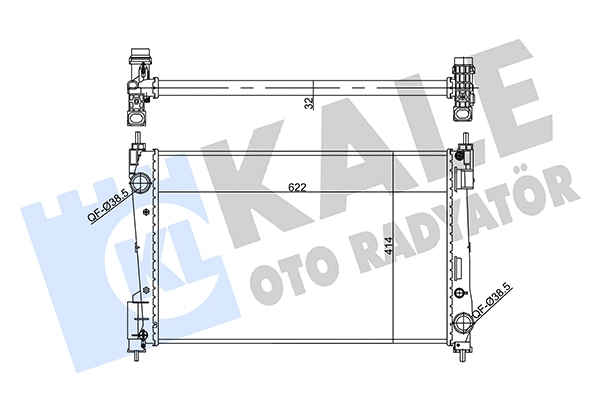 Radiator, engine cooling (356955)