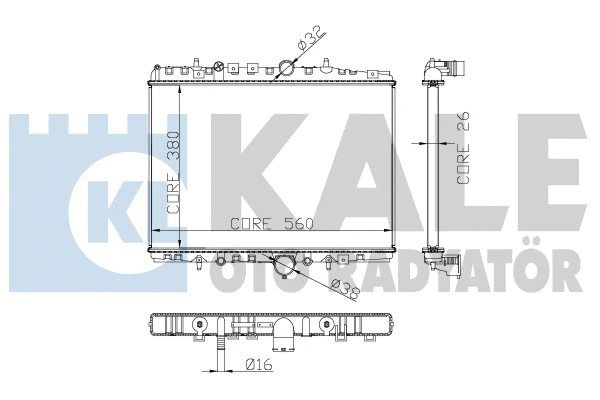 Radiator, engine cooling (257900)