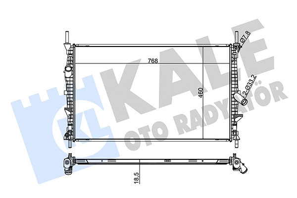 Radiator, engine cooling (336000)