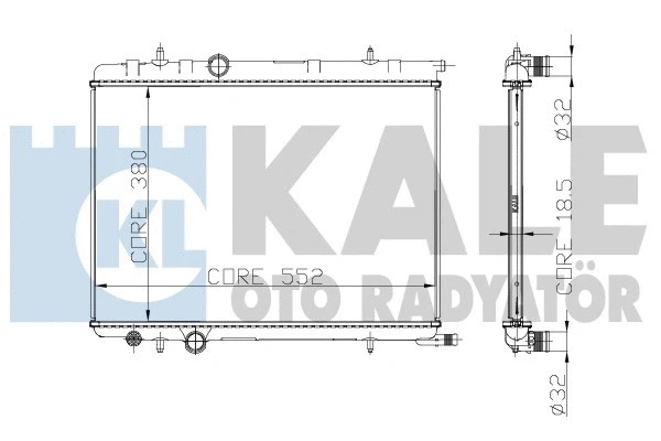 Radiator, engine cooling (225000)