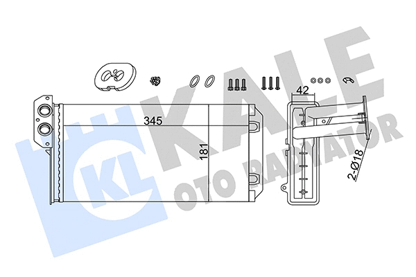 Heat Exchanger, interior heating (355280)