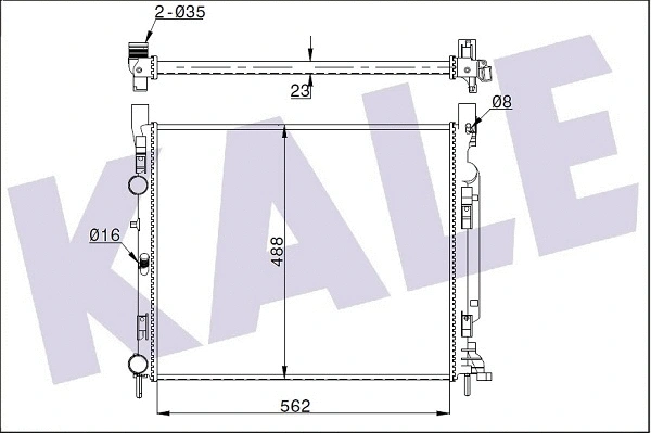 Radiator, engine cooling (351010)