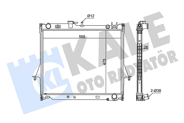 Radiator, engine cooling (358700)