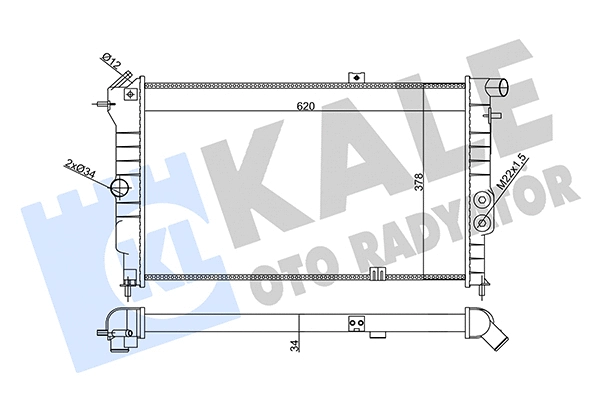 Radiator, engine cooling (356865)