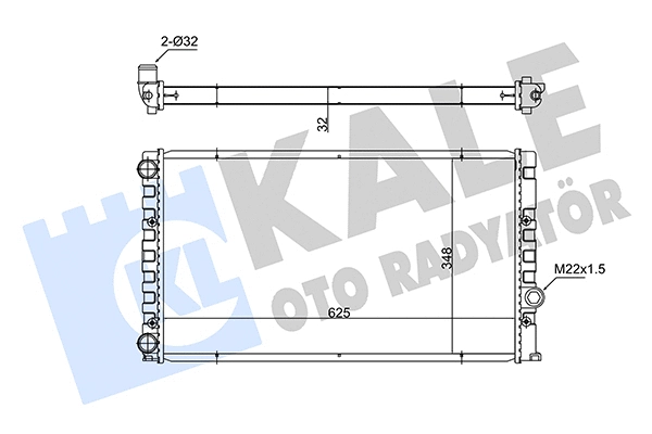 Radiator, engine cooling (348235)