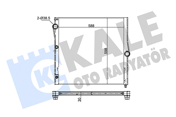 Radiator, engine cooling (348660)