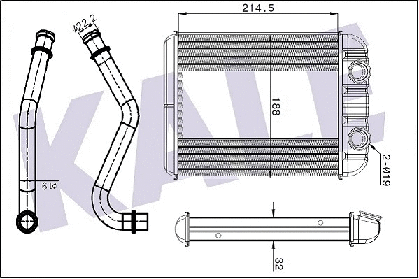 Heat Exchanger, interior heating (346740)