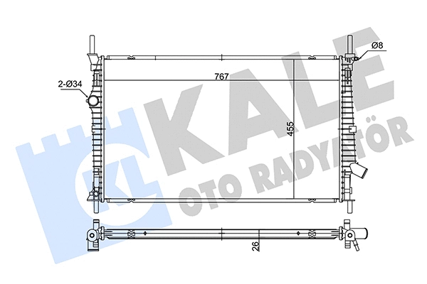 Radiator, engine cooling (362680)