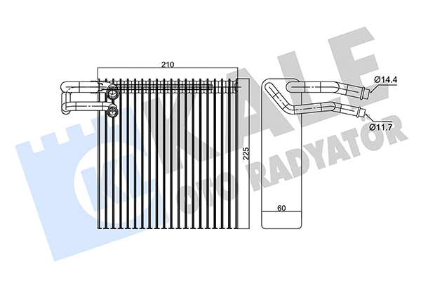 Evaporator, air conditioning (350075)