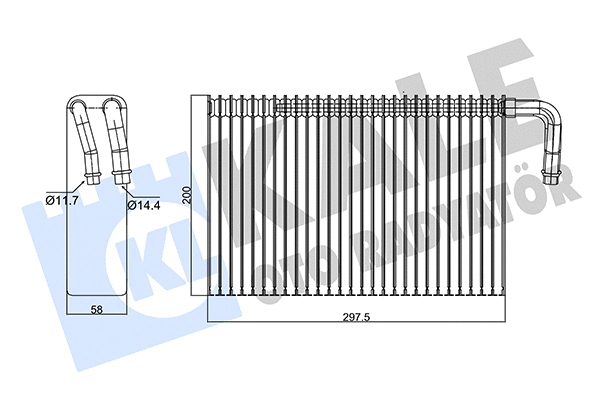 Evaporator, air conditioning (350105)