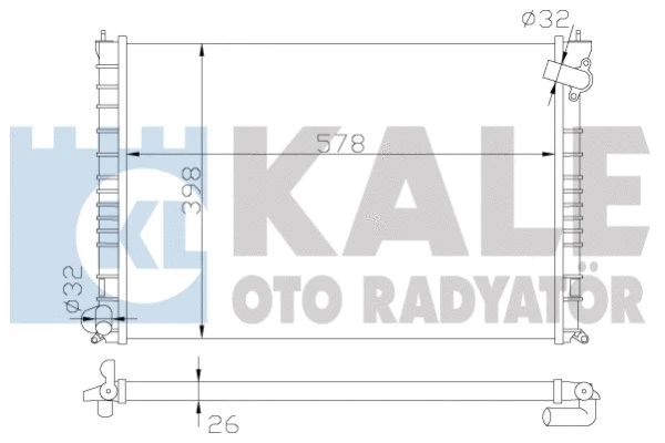Radiator, engine cooling (342030)