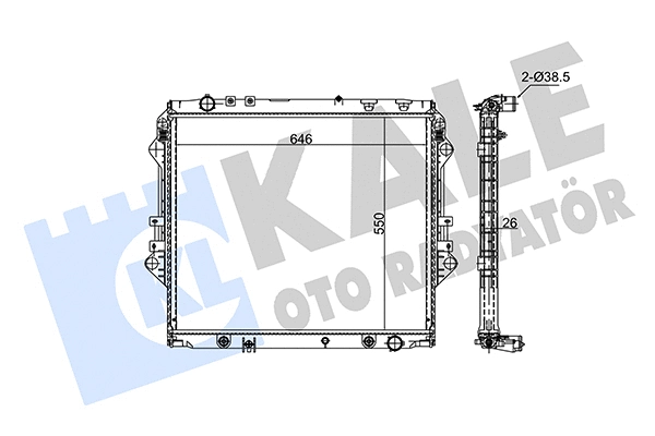 Radiator, engine cooling (354905)