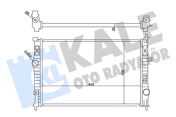 Radiator, engine cooling (355640)
