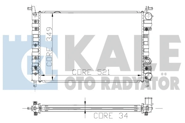 Radiator, engine cooling (120600)
