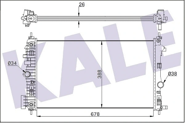Radiator, engine cooling (346190)