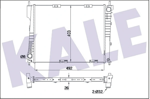 Radiator, engine cooling (350990)