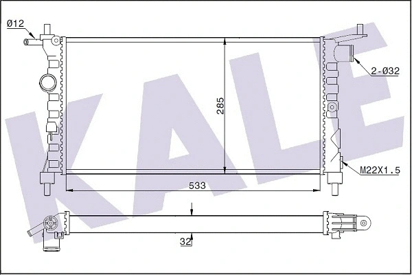 Radiator, engine cooling (351235)