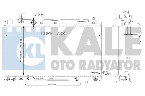 Radiator, engine cooling (366100)