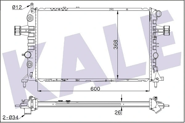 Radiator, engine cooling (363700)