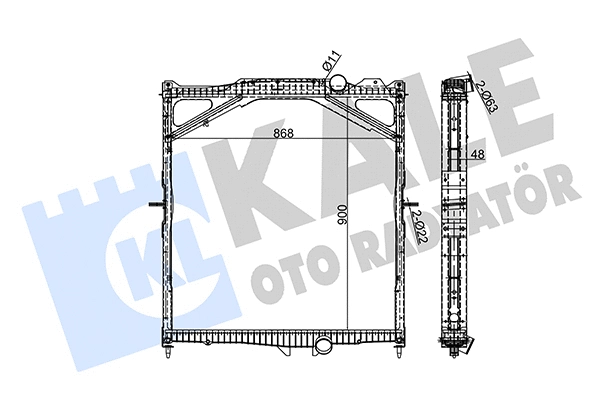 Radiator, engine cooling (351415)