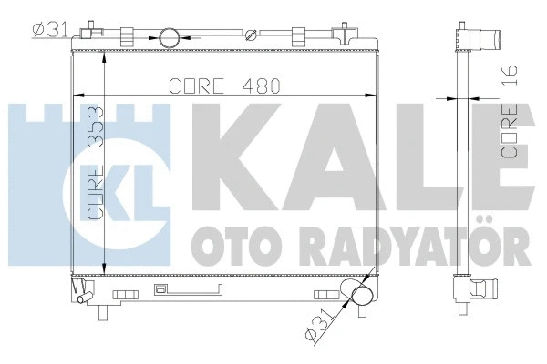 Radiator, engine cooling (342140)