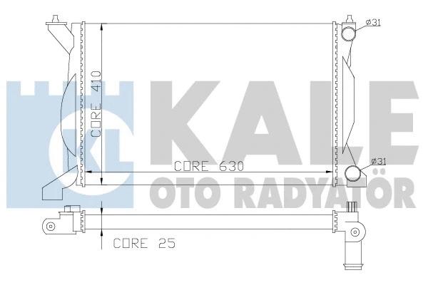 Radiator, engine cooling (353700)