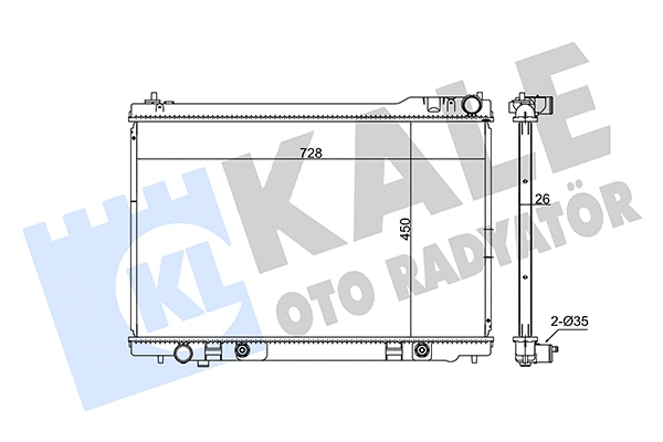 Radiator, engine cooling (348040)