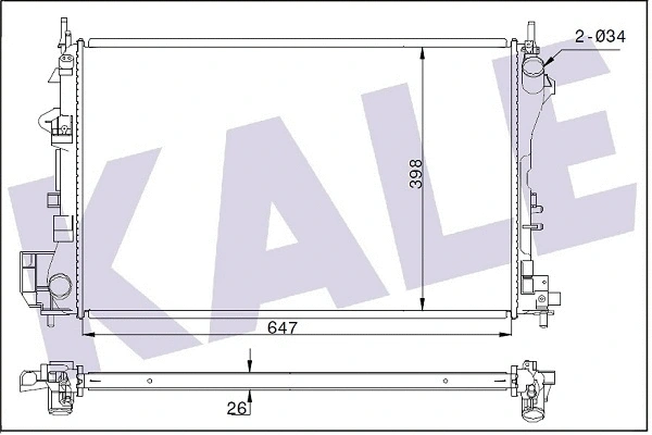 Radiator, engine cooling (352200)