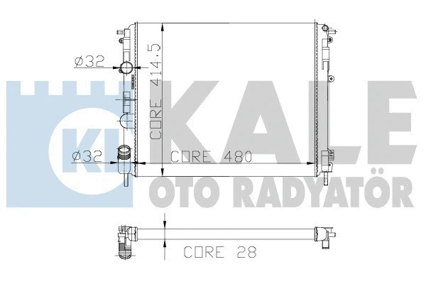 Radiator, engine cooling (207100)