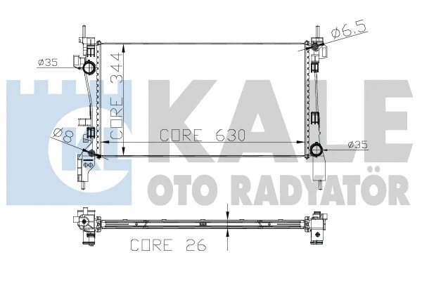 Radiator, engine cooling (320600)