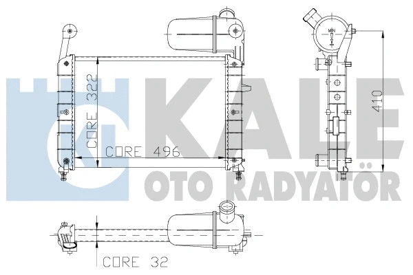 Radiator, engine cooling (101500)