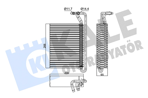 Evaporator, air conditioning (350115)