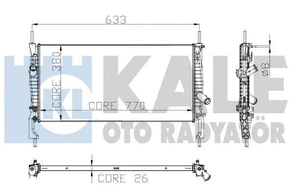 Radiator, engine cooling (235500)