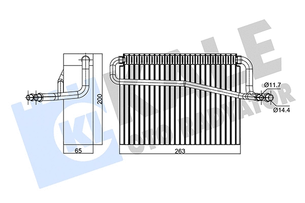 Evaporator, air conditioning (350140)