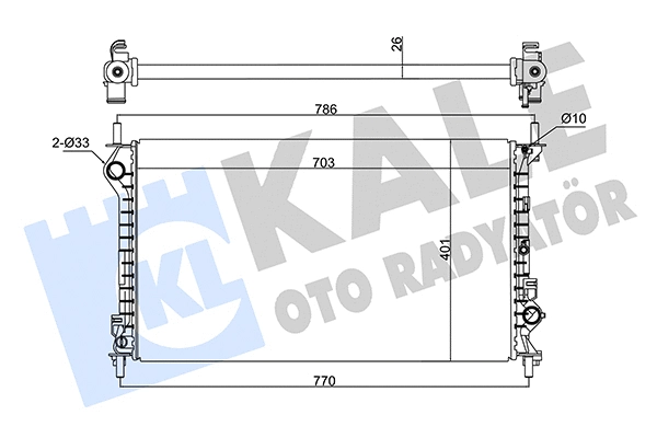 Radiator, engine cooling (124200)