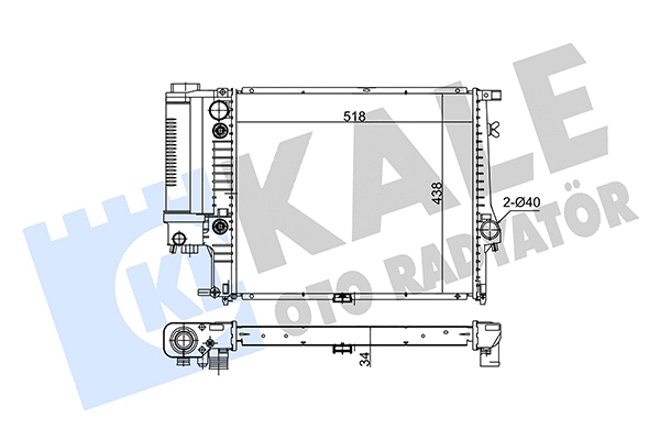 Radiator, engine cooling (348900)