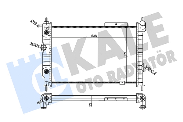 Radiator, engine cooling (356990)