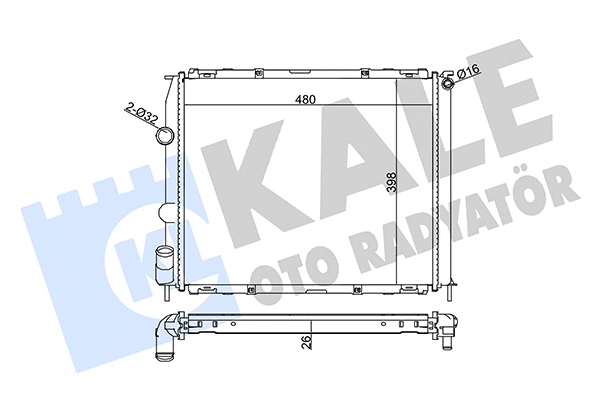 Radiator, engine cooling (351895)