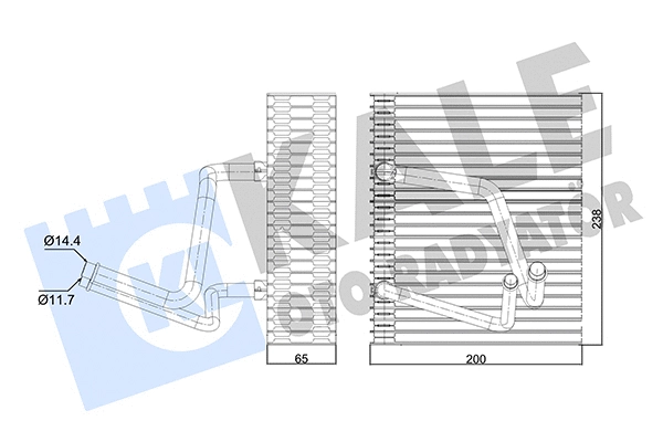 Evaporator, air conditioning (350070)