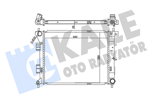 Radiator, engine cooling (355540)