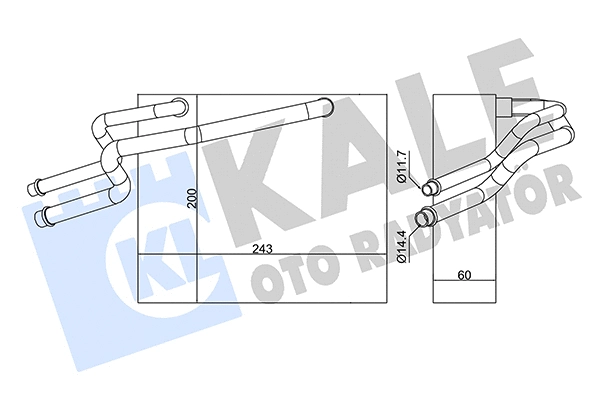 Evaporator, air conditioning (350060)