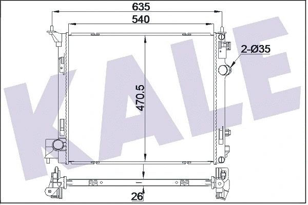 Radiator, engine cooling (355545)