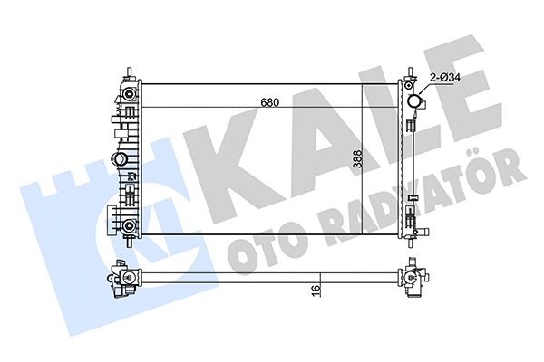 Radiator, engine cooling (346185)