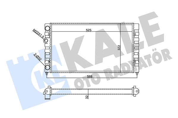 Radiator, engine cooling (355605)