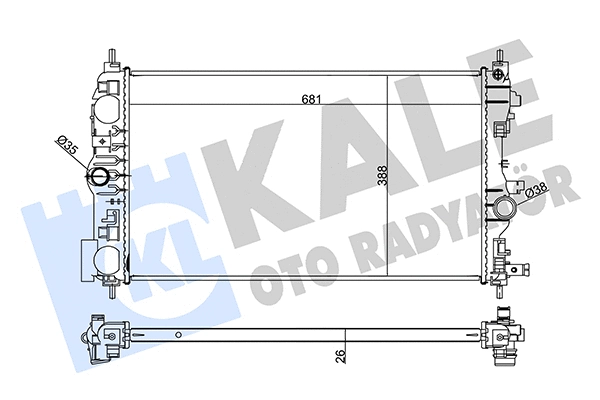 Radiator, engine cooling (354115)