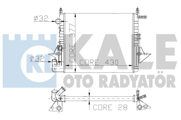 Radiator, engine cooling (137500)