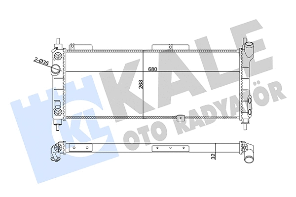 Radiator, engine cooling (357025)