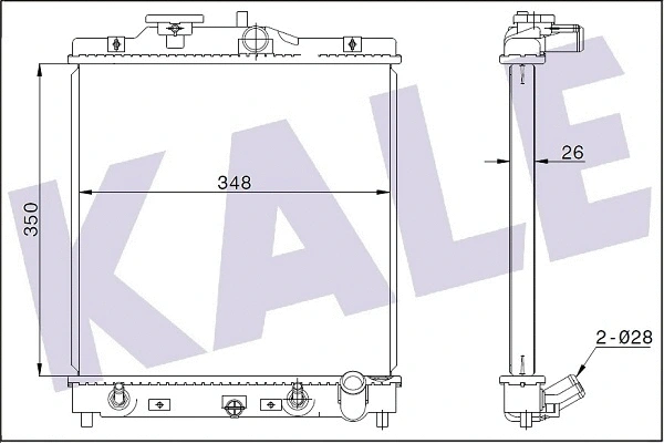 Radiator, engine cooling (348445)
